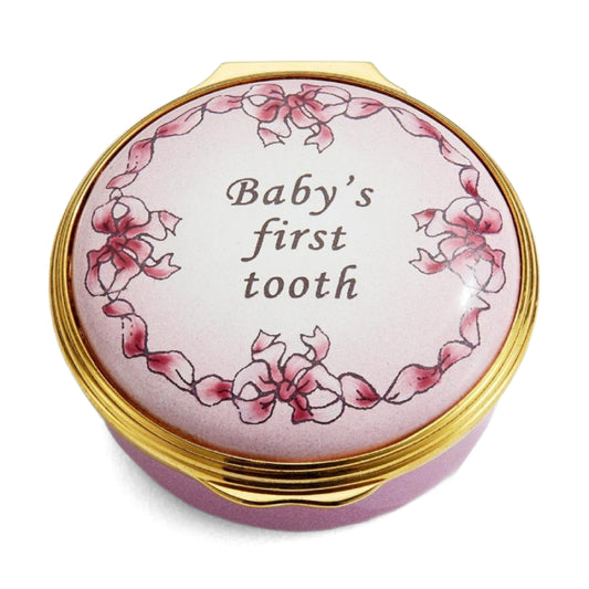 Halcyon Days Baby's First Tooth Enamel Box