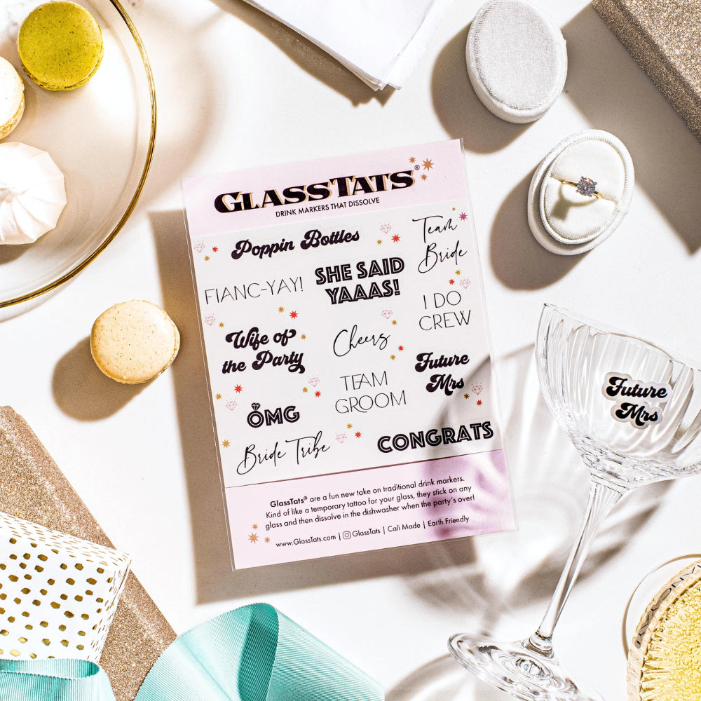 GlassTats Engagement Drink Markers