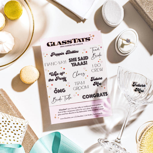 GlassTats Engagement Drink Markers