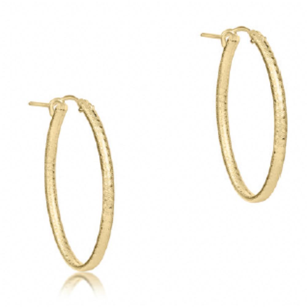 enewton Oval Gold 1" Hoop - Textured