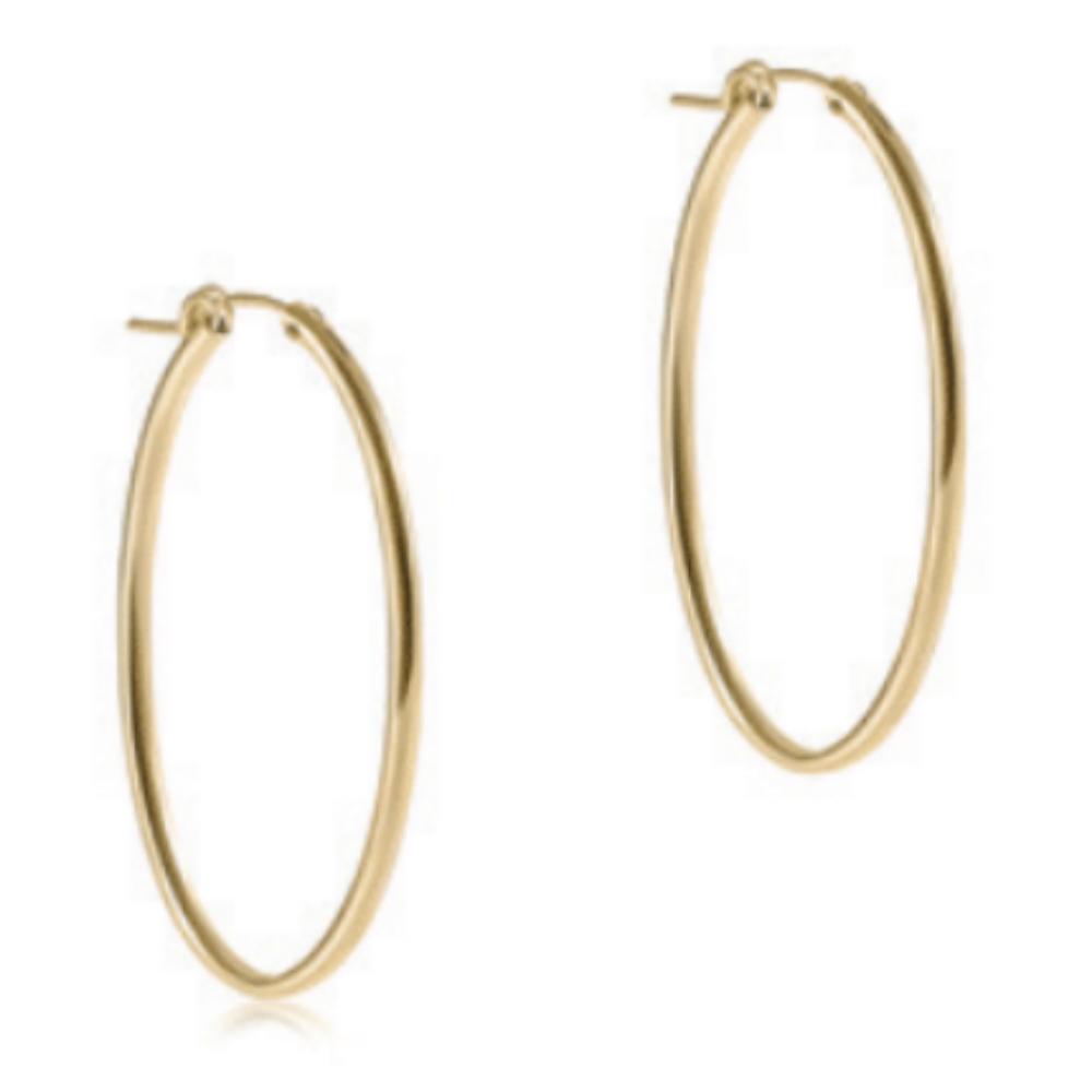 enewton Oval Gold 2" Hoop - Smooth