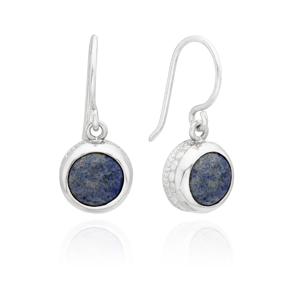 Anna Beck Dumortierite Circle Drop Earrings