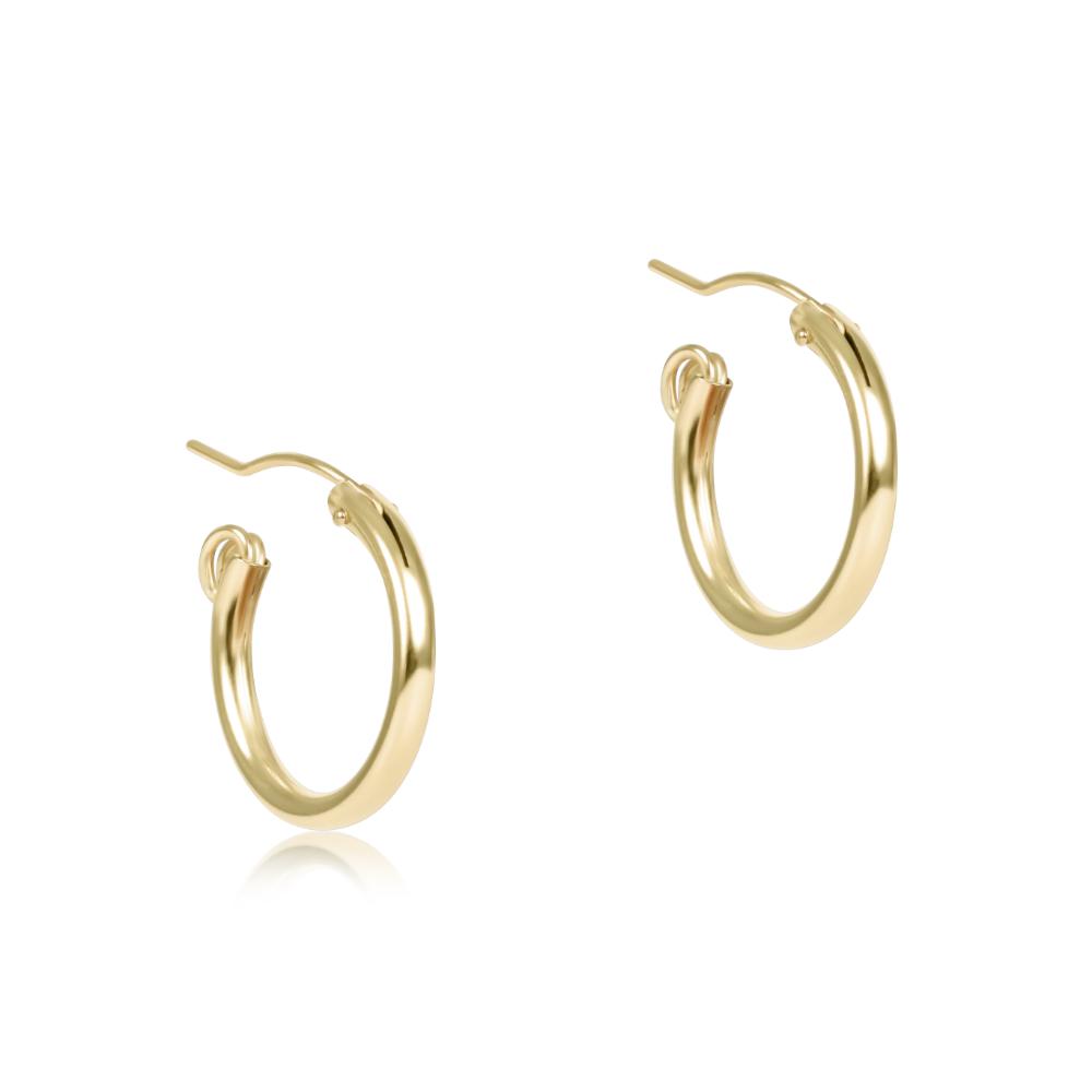enewton Round Gold 0.5" Hoop - Smooth