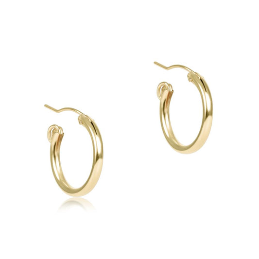 enewton Round Gold 0.5" Hoop - Smooth