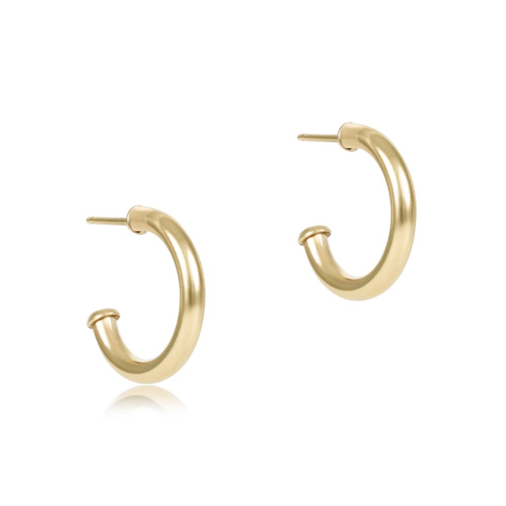 enewton Round Gold 0.5" Post Hoop - 2mm - Smooth