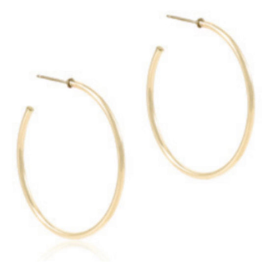 enewton Round Gold 1.75" Post Hoop - 2mm - Smooth