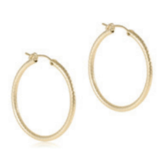 enewton Round Gold 1.25" Hoop - Textured