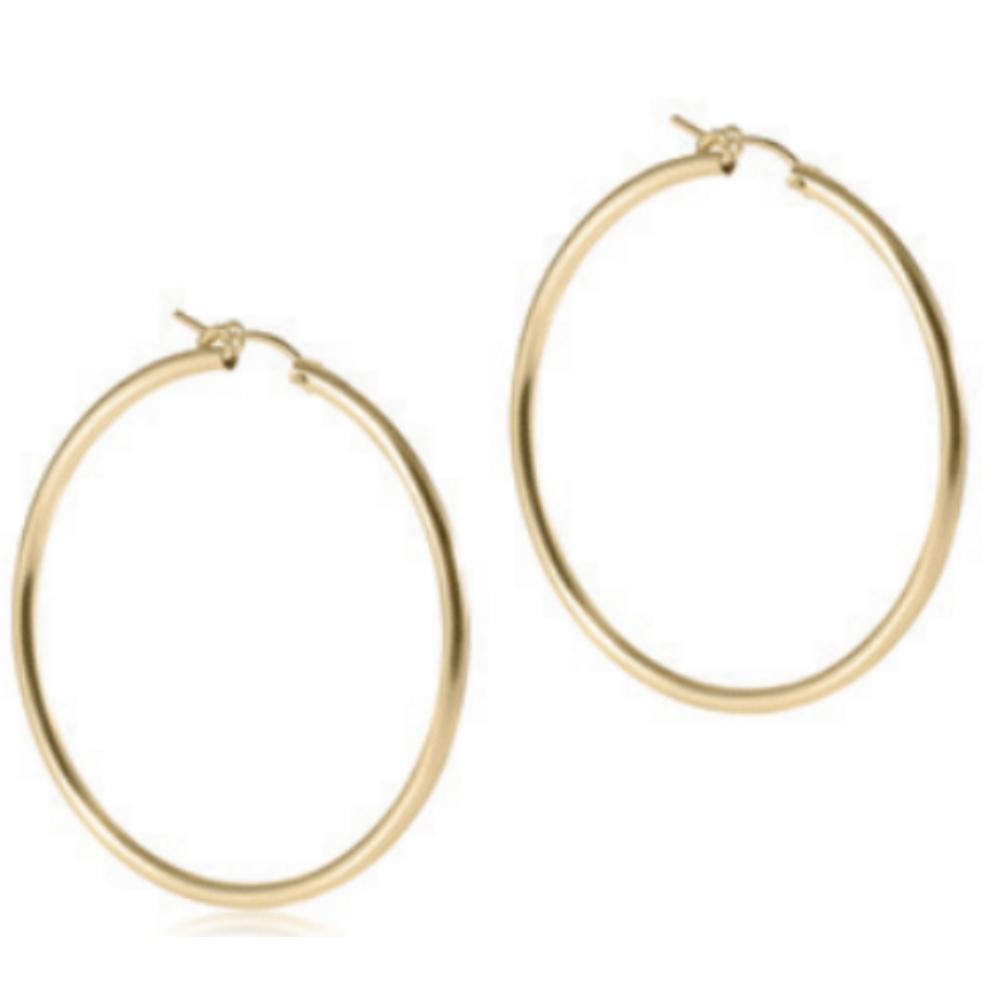 enewton Round Gold 2" Hoop - Smooth