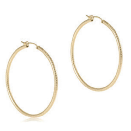 enewton Round Gold 2" Hoop - Textured