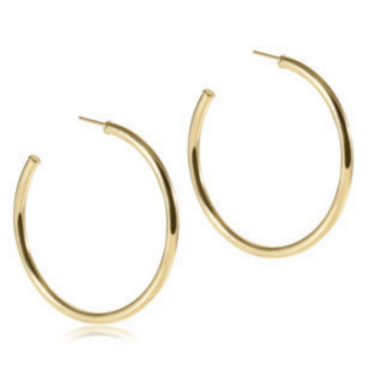 enewton Round Gold 2" Post Hoop - 3mm