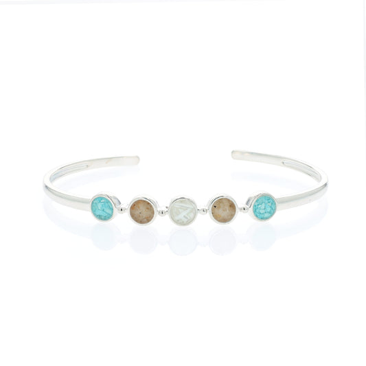 Dune  Endless Summer Cuff Bracelet - Turquoise, Ocean City Sand, Mother of Pearl