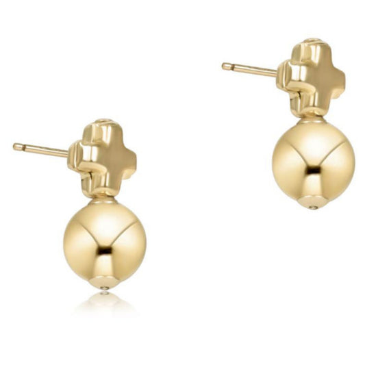 enewton Signature Cross Small Gold Stud - Classic Gold