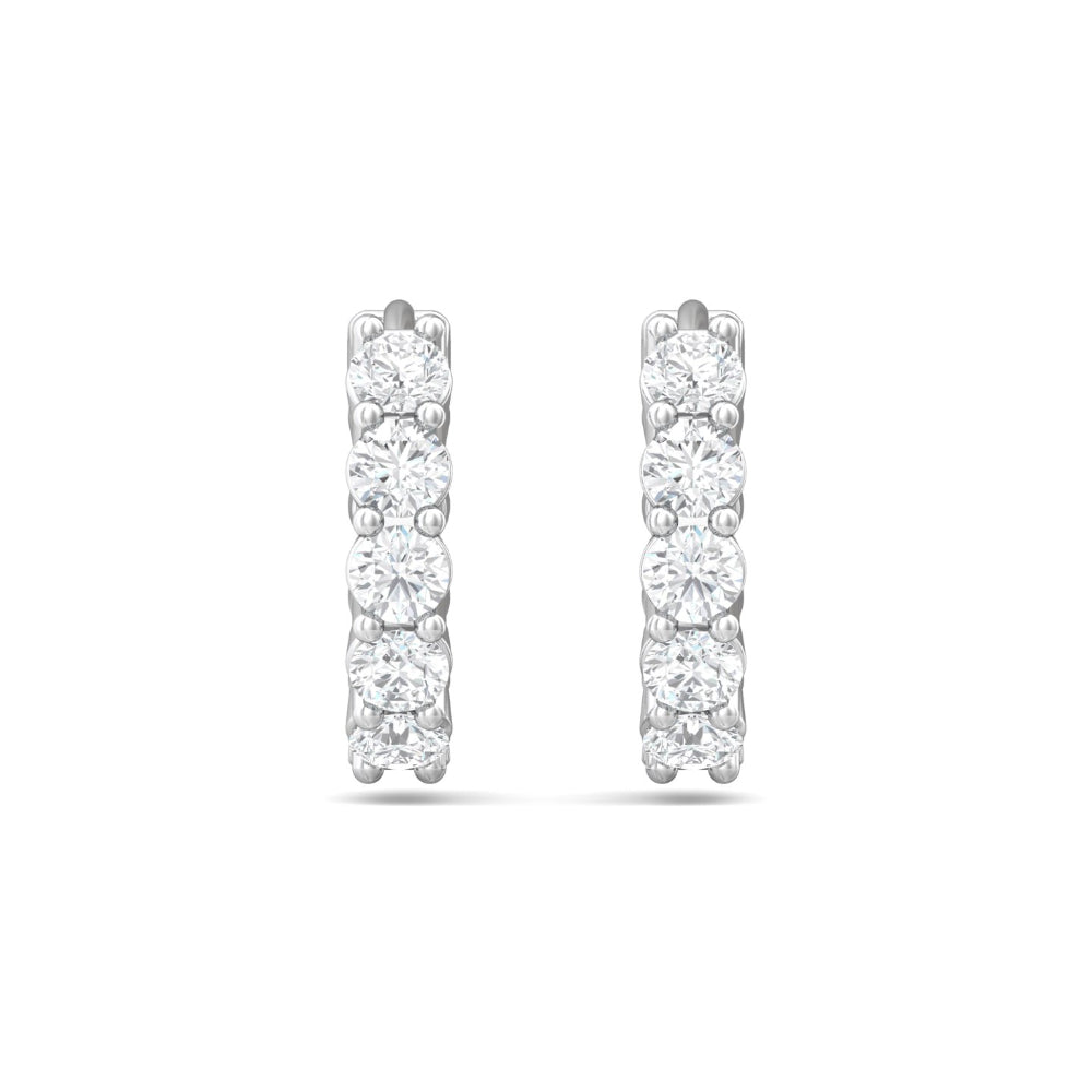 Martin Flyer Diamond Hoop Earrings