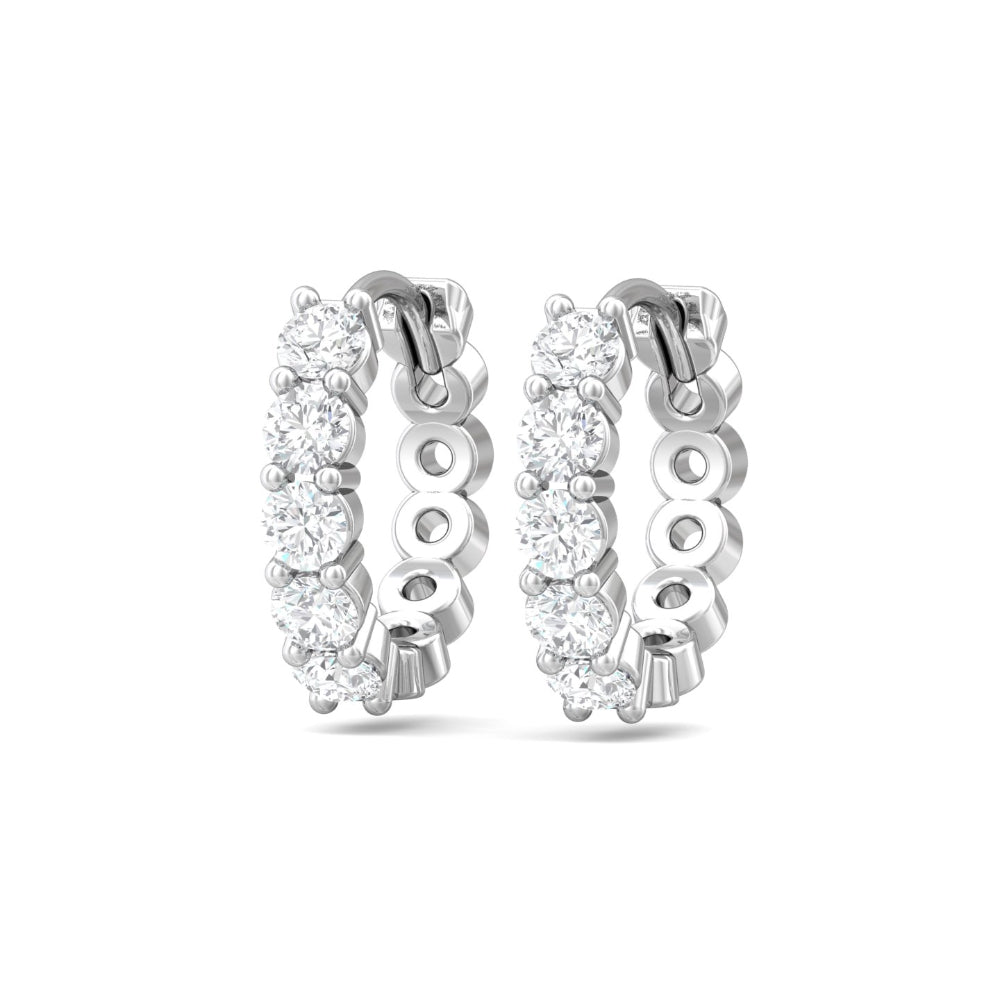 Martin Flyer Diamond Hoop Earrings