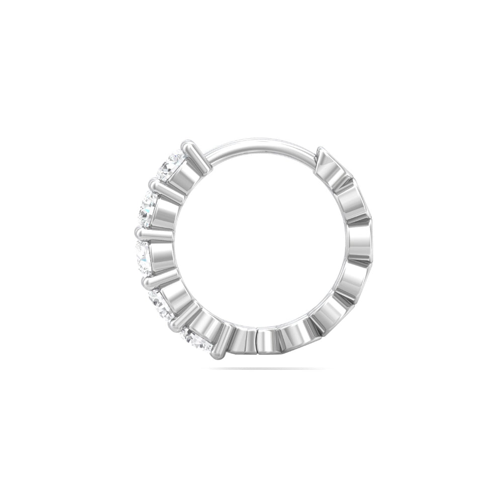 Martin Flyer Diamond Hoop Earrings