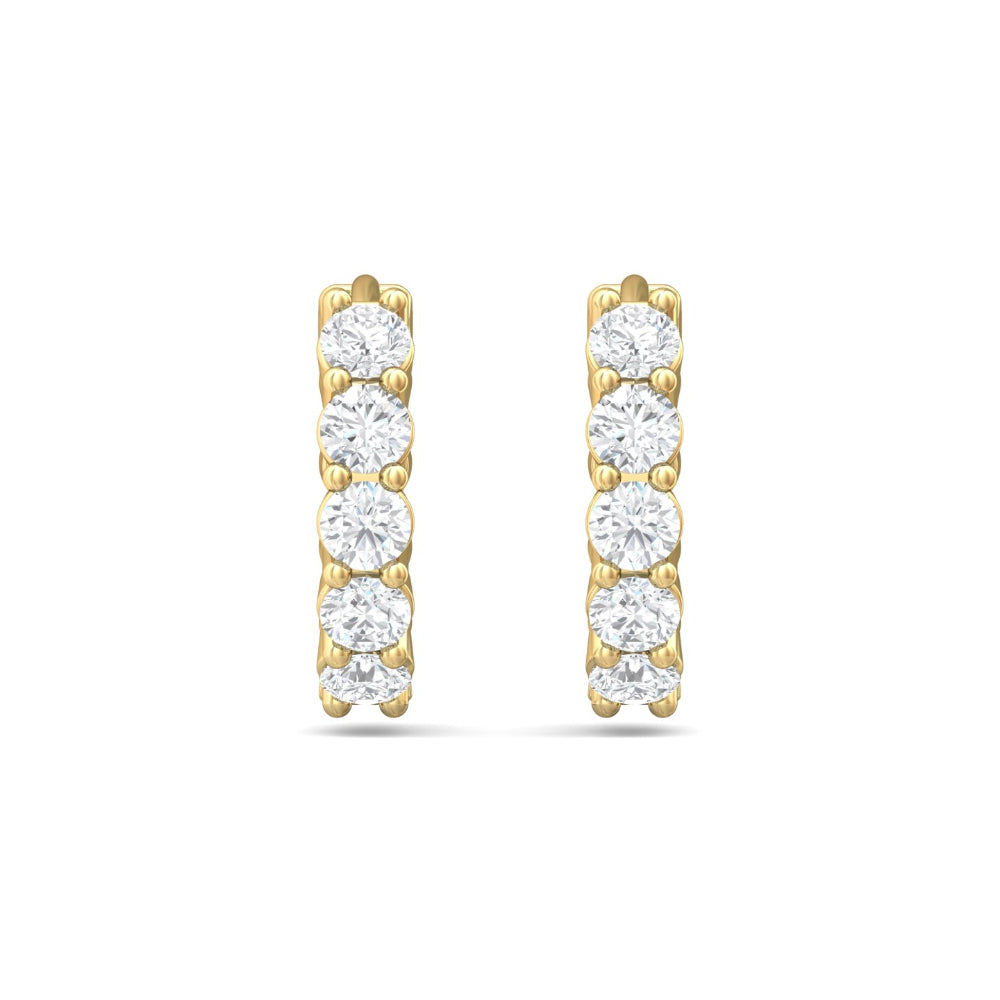 Martin Flyer Diamond Hoop Earrings