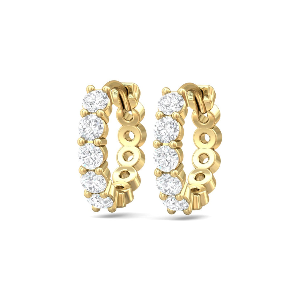 Martin Flyer Diamond Hoop Earrings
