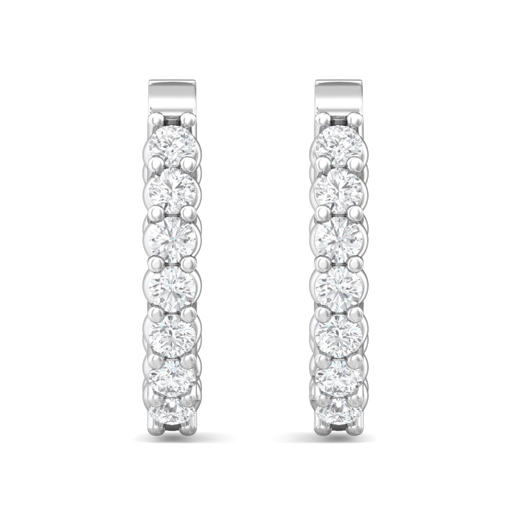 Martin Flyer 14k Inside/Outside Diamond Hoop Earrings