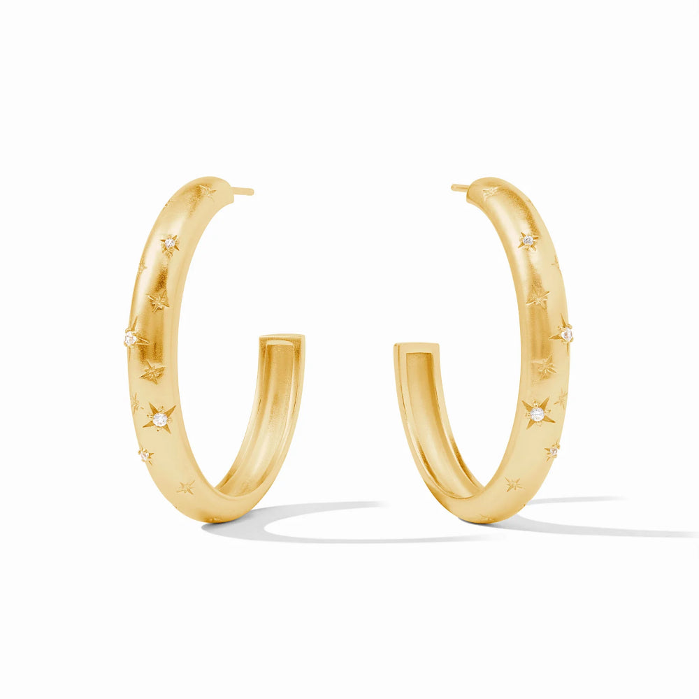 Julie Vos Luna Stone Hoop - Cubic Zirconia – Smyth Jewelers