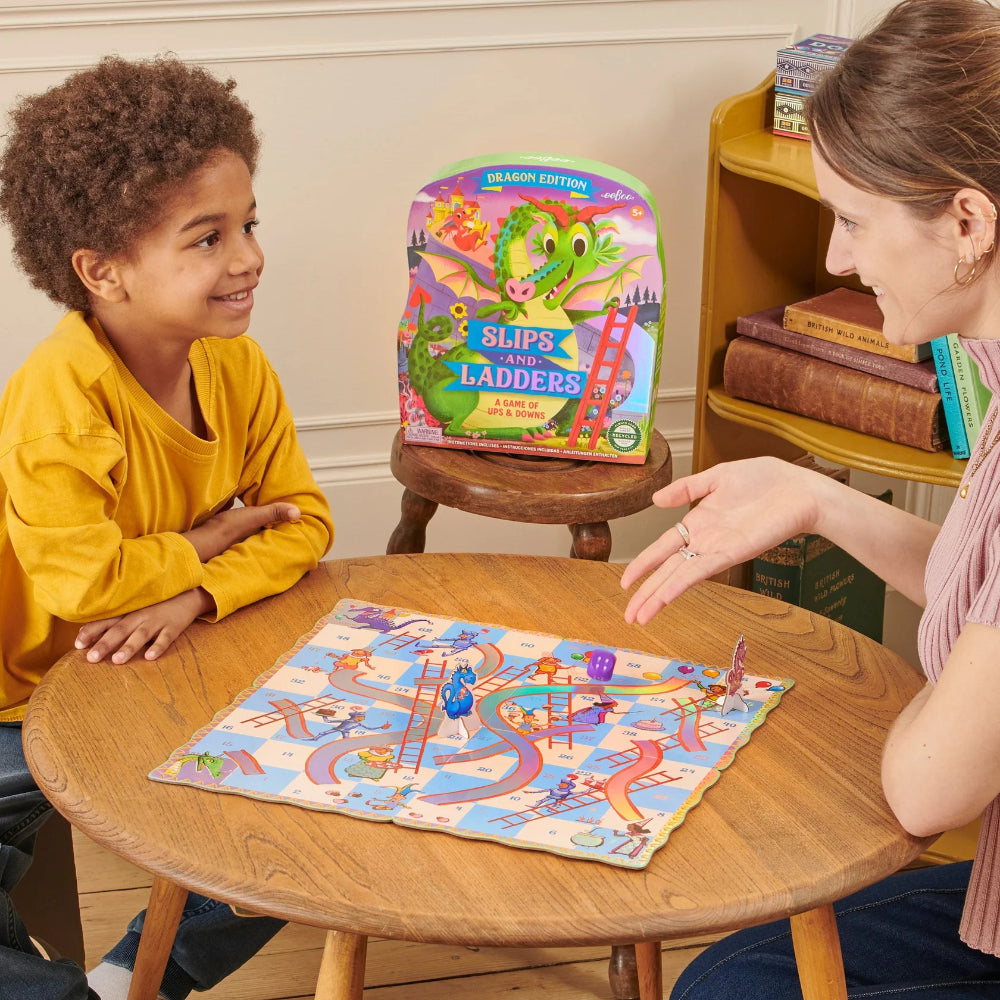 Eeboo Slips & Ladders Dragon Shaped Game