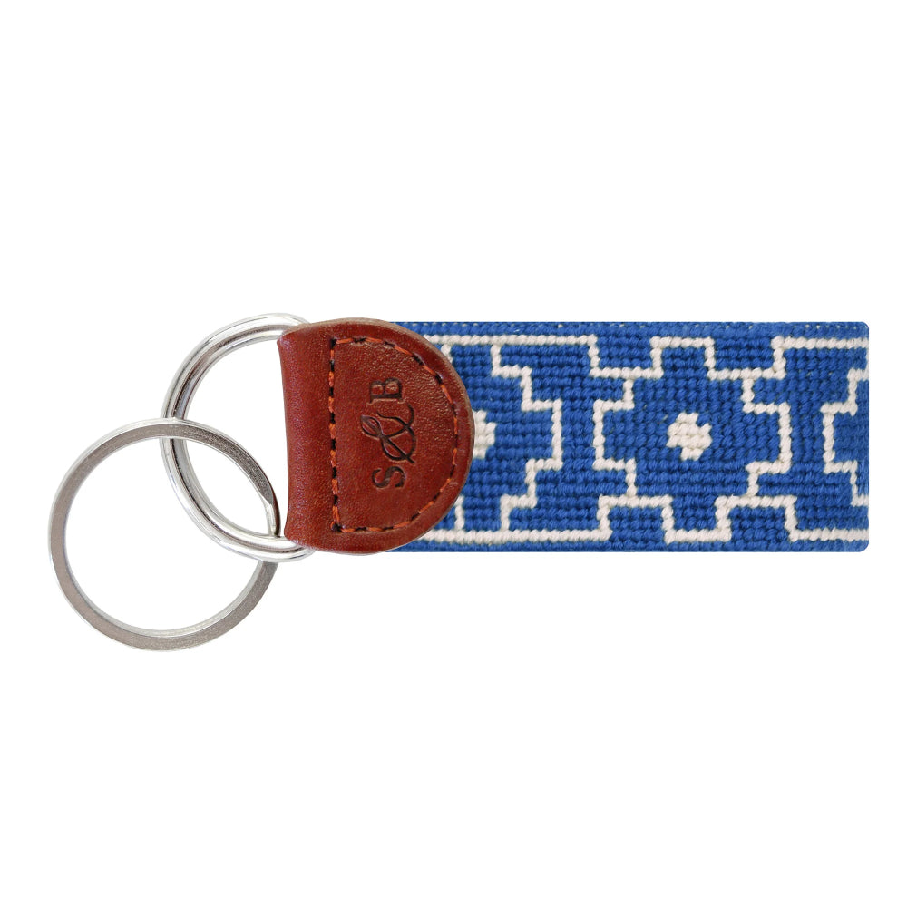 Smathers & Branson Claiborne Key Fob (Blueberry-Light Khaki)