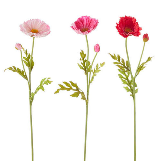 23" Real Touch Poppy Stem