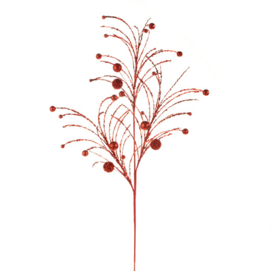 42" Red Glittered Ball Spray *In-Store Pickup Only*