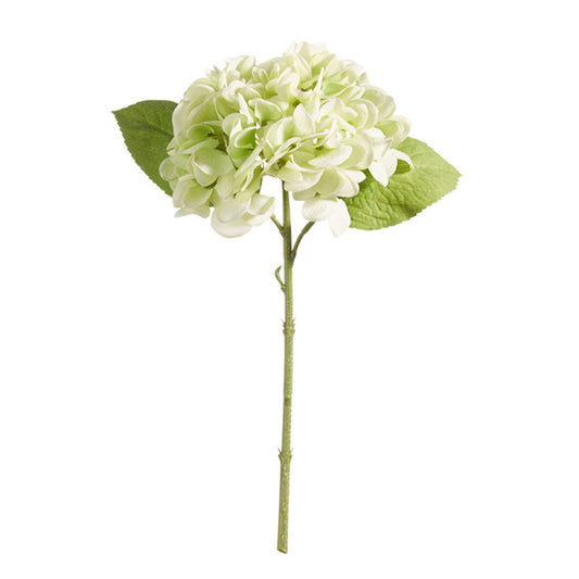 13" Real Touch Light Green Hydrangea Stem