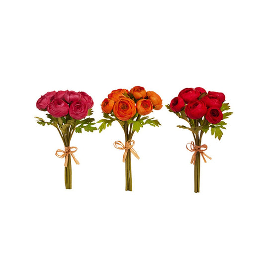 Raz Imports 11" Soft Touch Ranunculus Bundle
