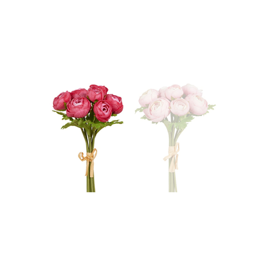 Raz Imports 11" Pink & Light Pink Soft Touch Ranunculus Bundle