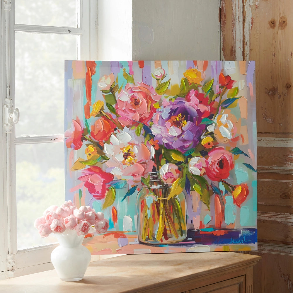 Raz Imports 14" Real Touch Peony Bundle