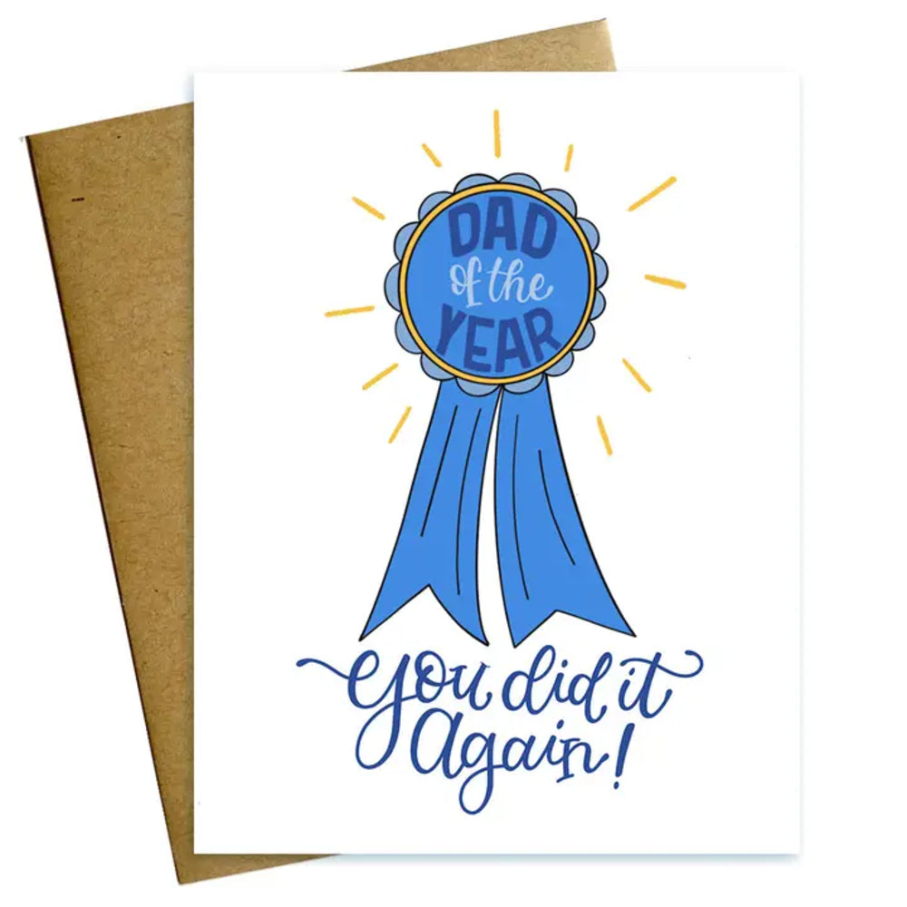 Dad of the year Father's Day greeting card