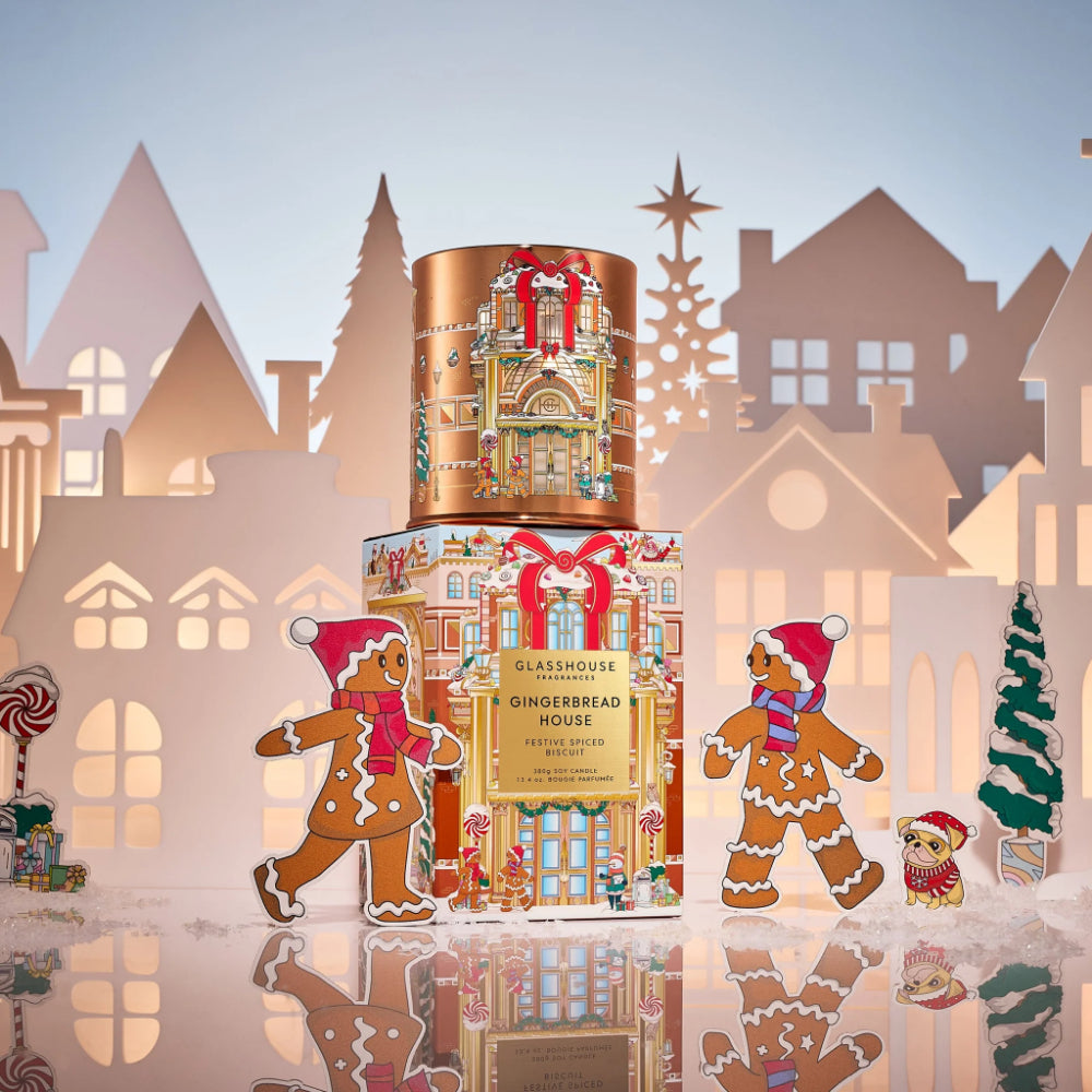 Glasshouse Fragrances 13.4 Oz. Christmas Candle - Gingerbread House