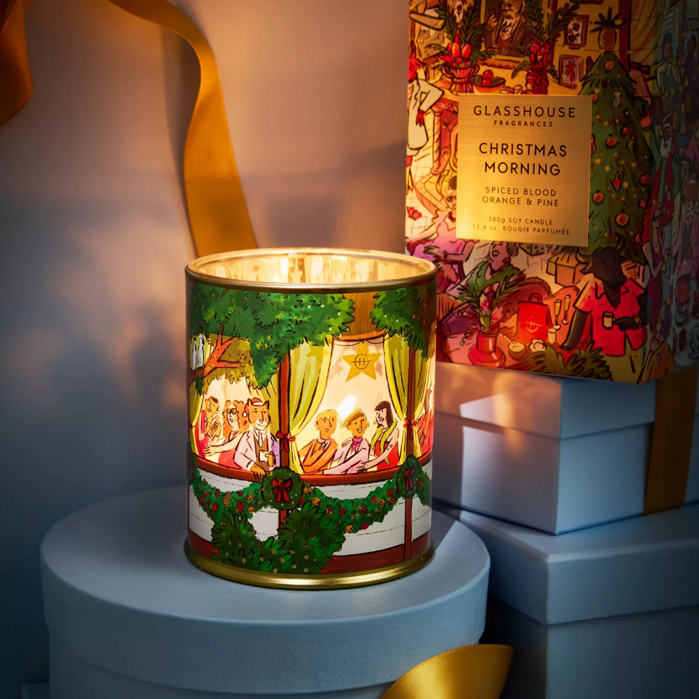 Glasshouse Fragrances 13.4 Oz. Christmas Candle - Christmas Morning