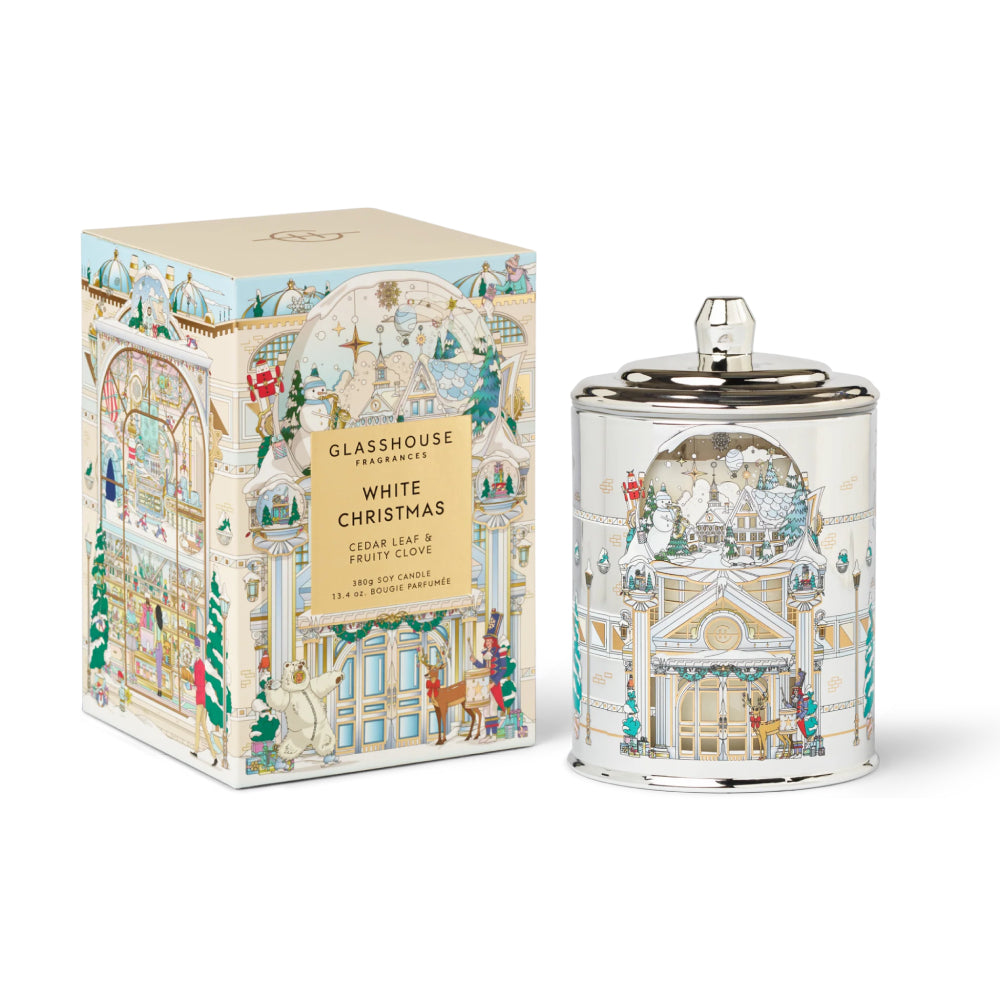 Glasshouse Fragrances 13.4 Oz. Christmas Candle - White Christmas