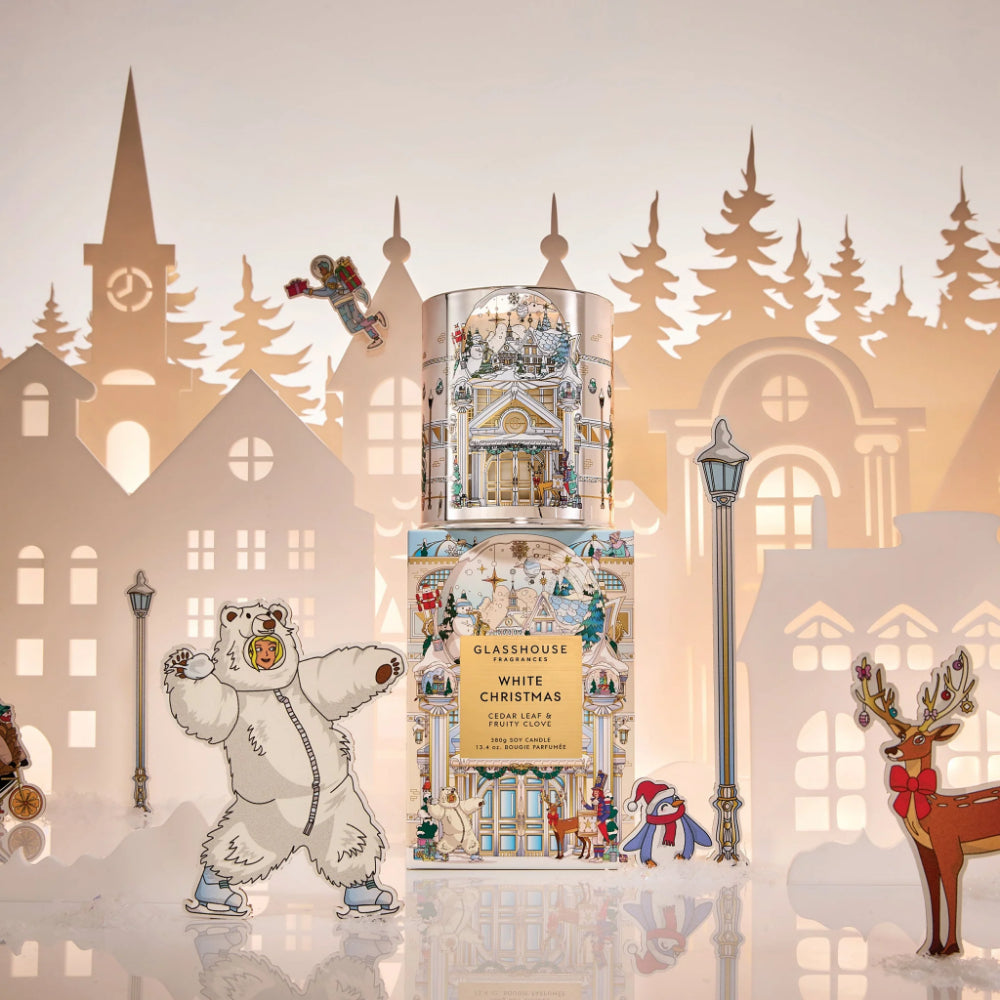 Glasshouse Fragrances 13.4 Oz. Christmas Candle - White Christmas