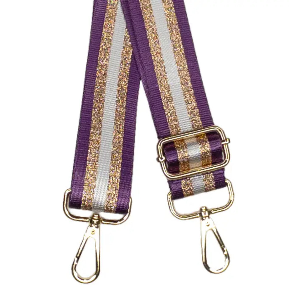Carrying Kind Game Day Purse + Cross Body Strap-Purple