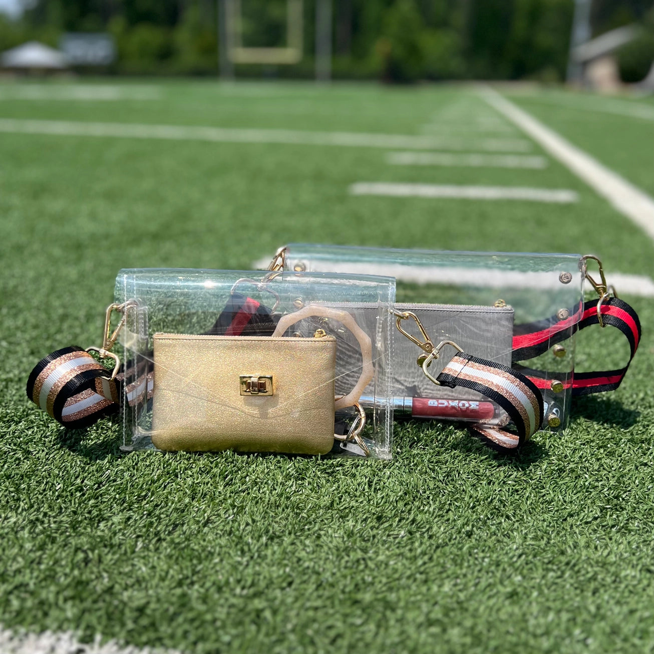 Carrying Kind Game Day Purse + Cross Body Strap-Purple
