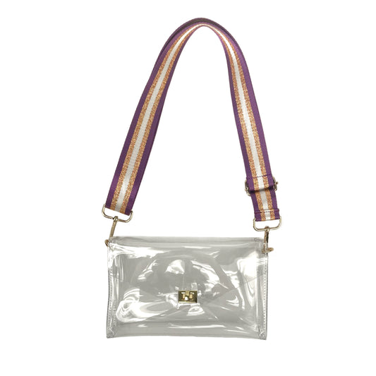 Carrying Kind Game Day Purse + Cross Body Strap-Purple