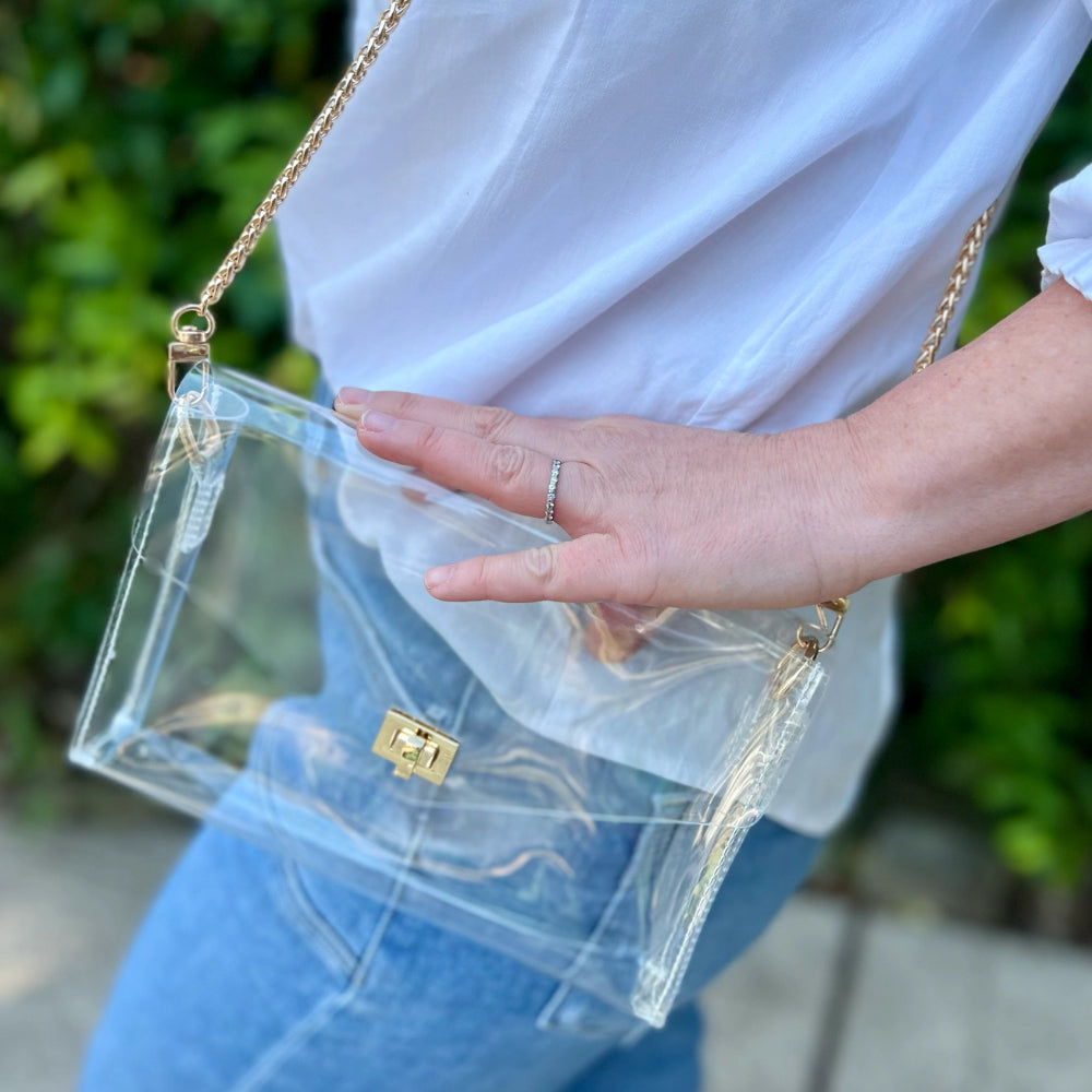 Carrying Kind Fan Girl Classic Bag + Statement Gold Chain Bundle