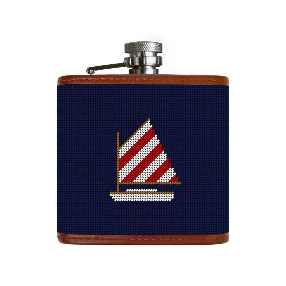 Smathers & Branson Rainbow Fleet Flask (Dark Navy)