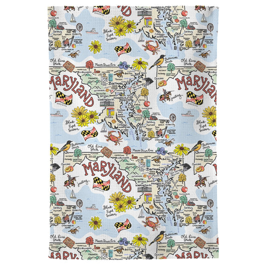 Fishkiss Maryland Tea Towel
