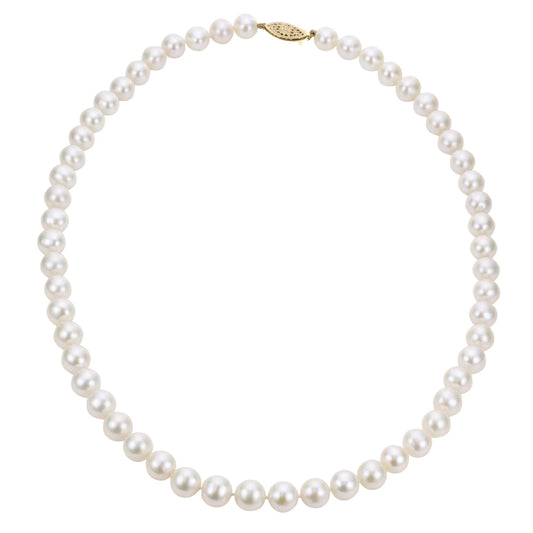 14k Yellow Gold Freshwater Pearl Necklace