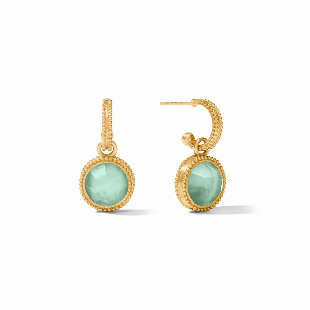 Julie Vos Fleur-de-Lis Hoop & Charm Earrings