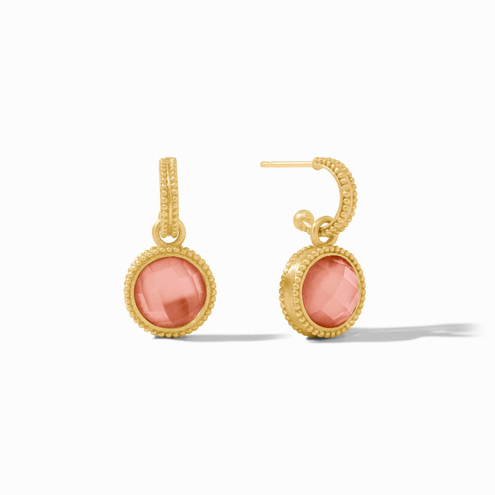 Julie Vos Fleur-de-Lis Hoop & Charm Earrings