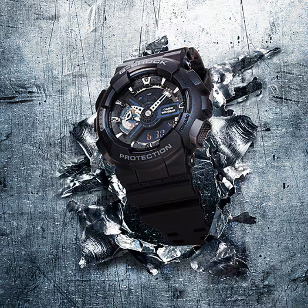 G-Shock Analog/Digital GA-110 Series Black Resin Watch