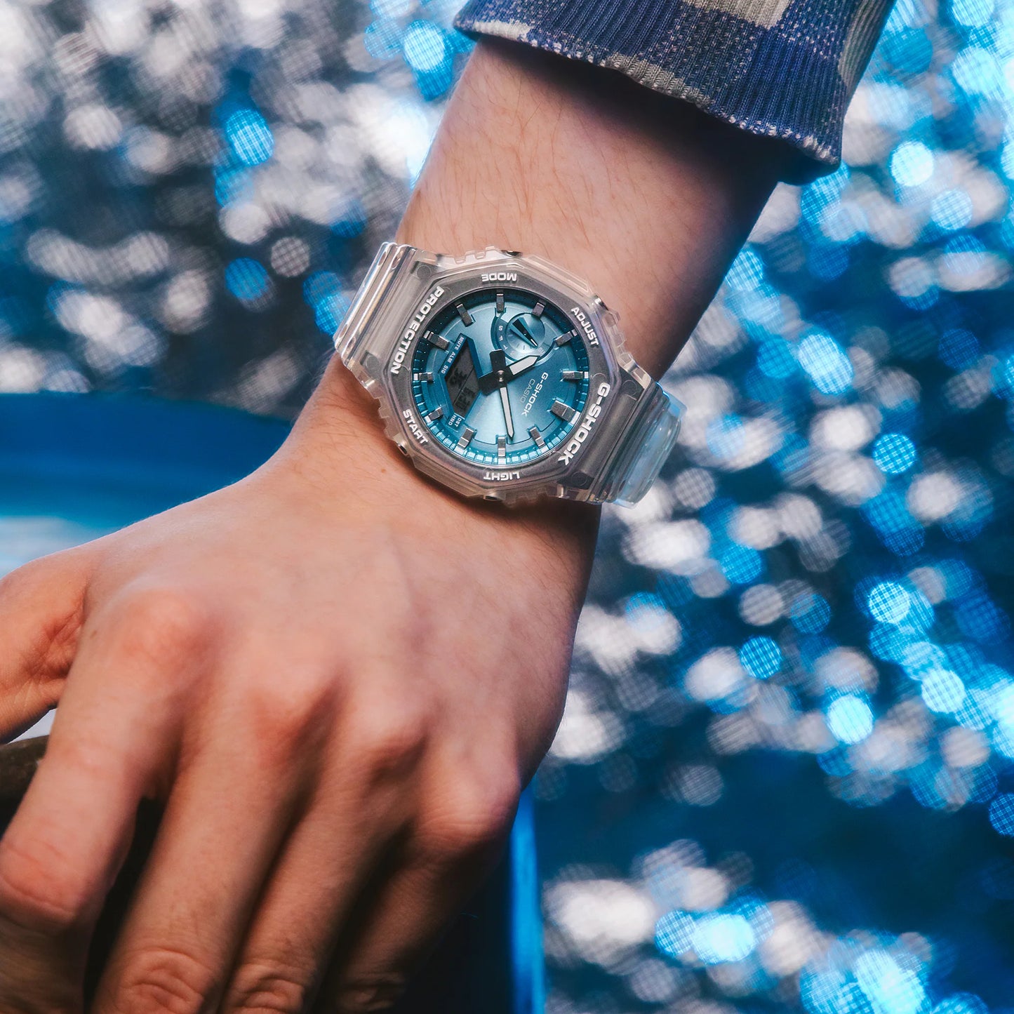 G-Shock 2100 Series Analog-Digital Clear Resin Watch