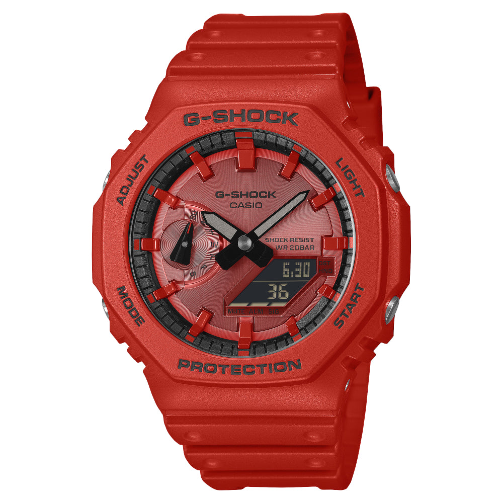 G-Shock Analog/Digital 2100 Series Red Resin Watch