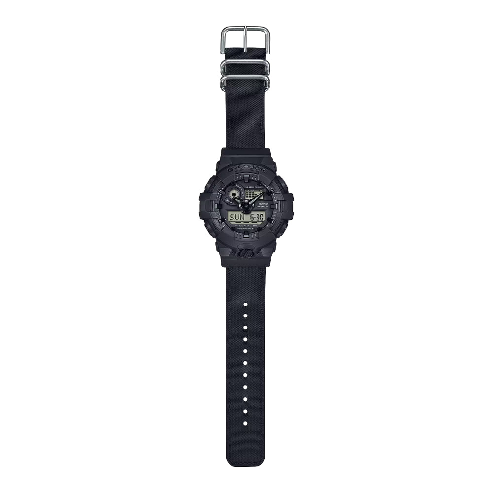 G-Shock Analog/Digital GA-700 Series Black Resin Watch Cloth Band