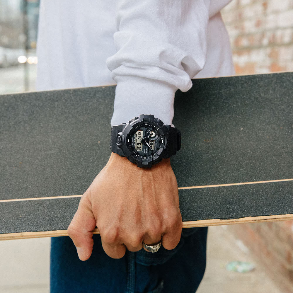 G-Shock Analog/Digital GA-700 Series Black Resin Watch Cloth Band